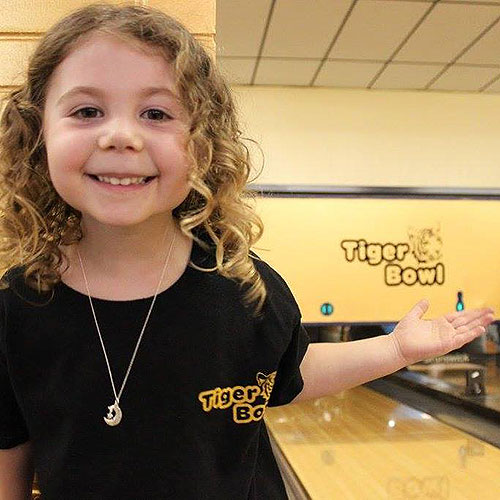 Tiger Bowl girl having fun
