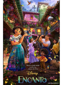 Disney Encanto movie poster featuring Mirabel and the Madrigal family for Movies on the Lawn in Downtown Excelsior Springs.