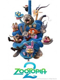Disney Zootopia 2 movie poster featuring animated animal characters for Movies on the Lawn in Excelsior Springs.